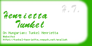 henrietta tunkel business card